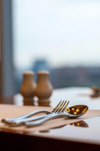 dining table, restaurant, utensils, dining, tableware